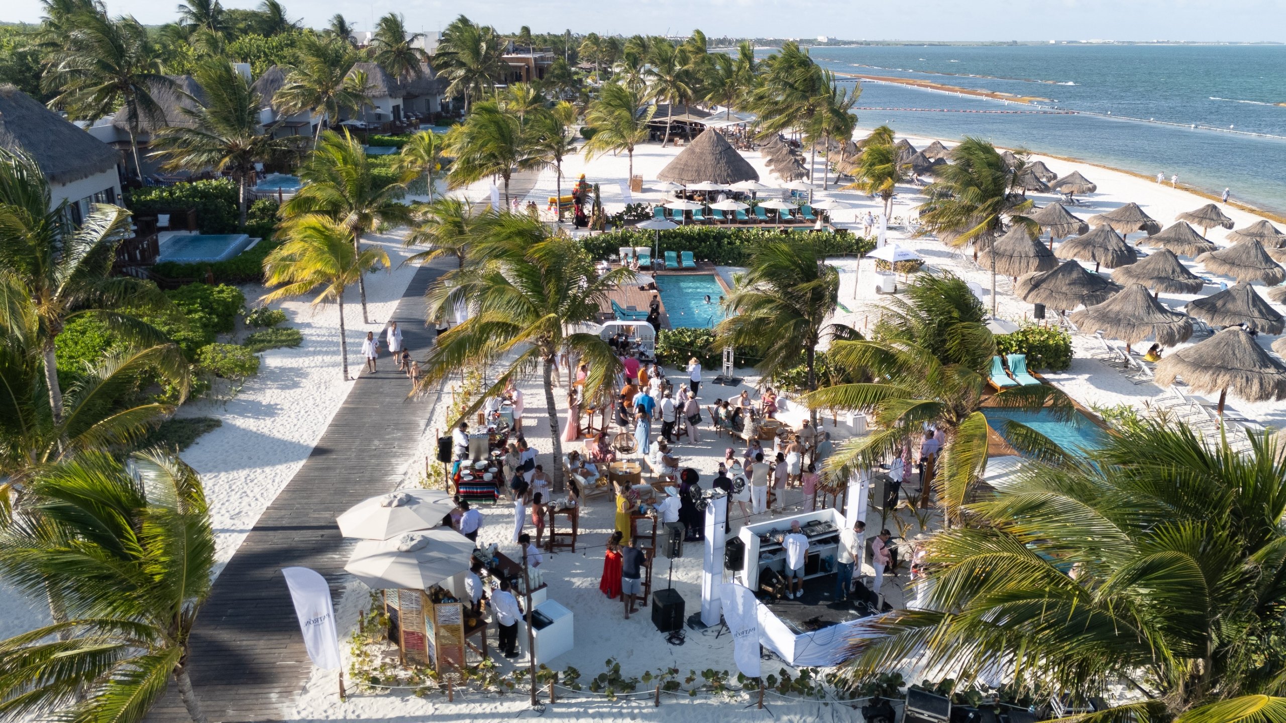 beach party at fairmont mayakoba