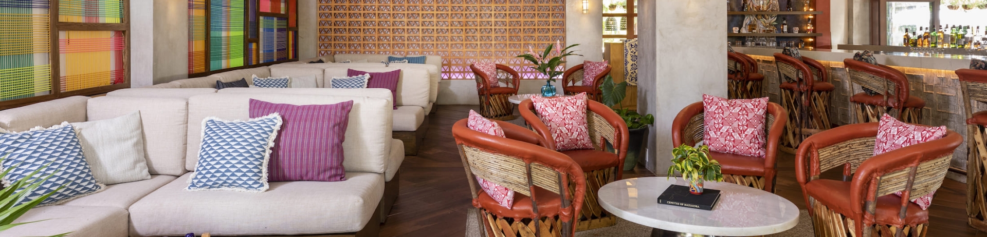 The interior of Fairmont Mayakoba's La Cantina.