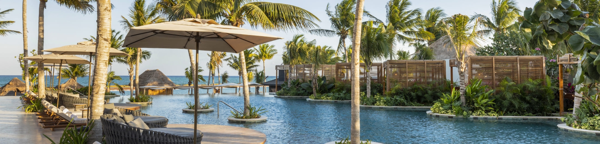 Fairmont Mayakoba's outdoor swimming pool.