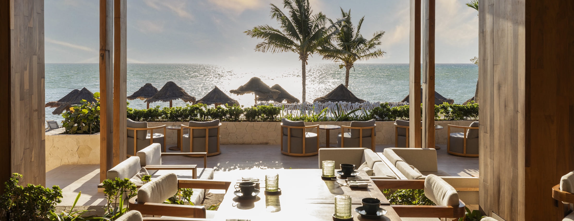 The terrace of Fairmont Mayakoba's Brisas.