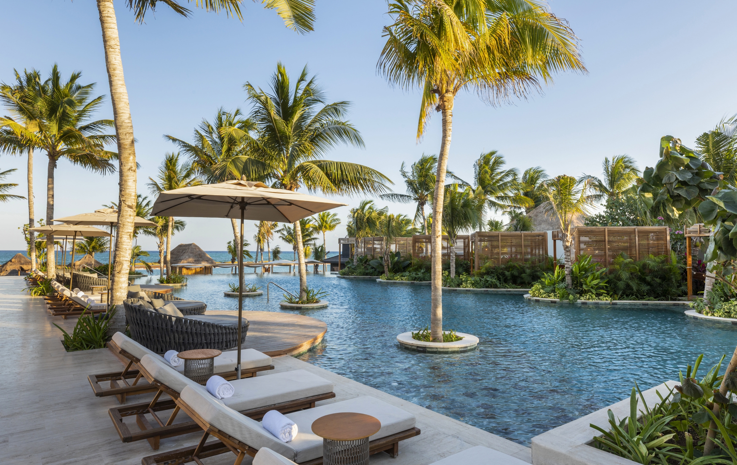 resort pools at Fairmont Mayakoba