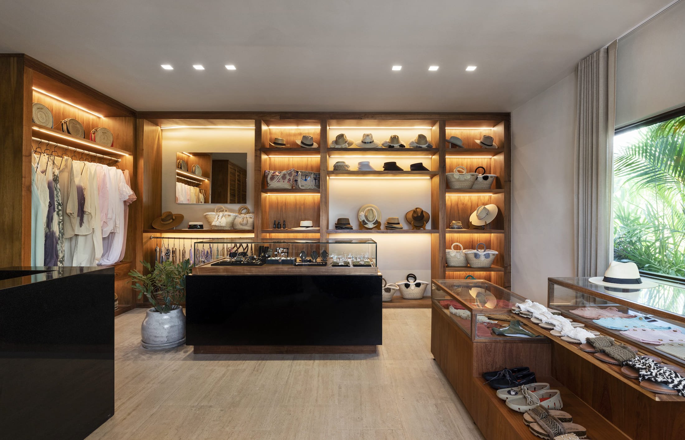 The interior of Boutique Beach, Fairmont Mayakoba's shop.