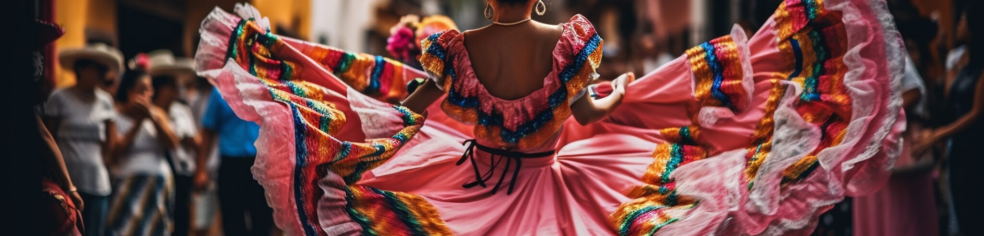 A woman festival dancing outdoors