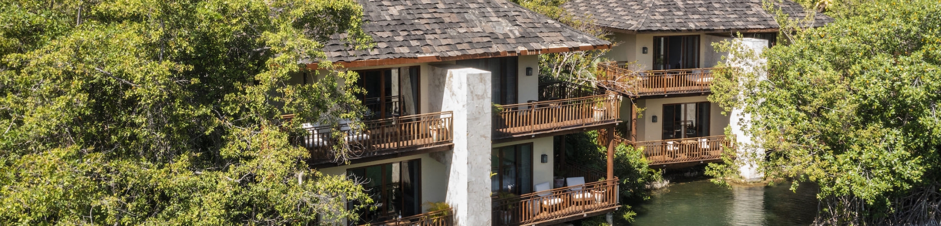 Aerial of Signature Casita on water
